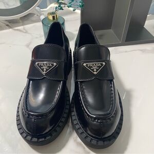 Prada Black Glossy Women's Loafers